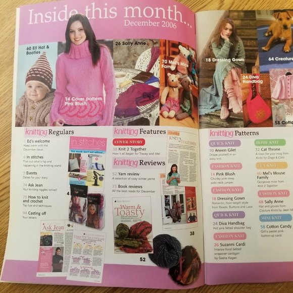 Rare, Collectible The Knitter UK magazine Dec 2006 Issue 31 - Picture 3 of 5